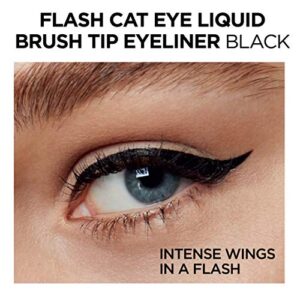 L'Oreal Paris Makeup Infallible Flash Cat Eye Waterproof Liquid Eyeliner, Black, 0.44 oz.