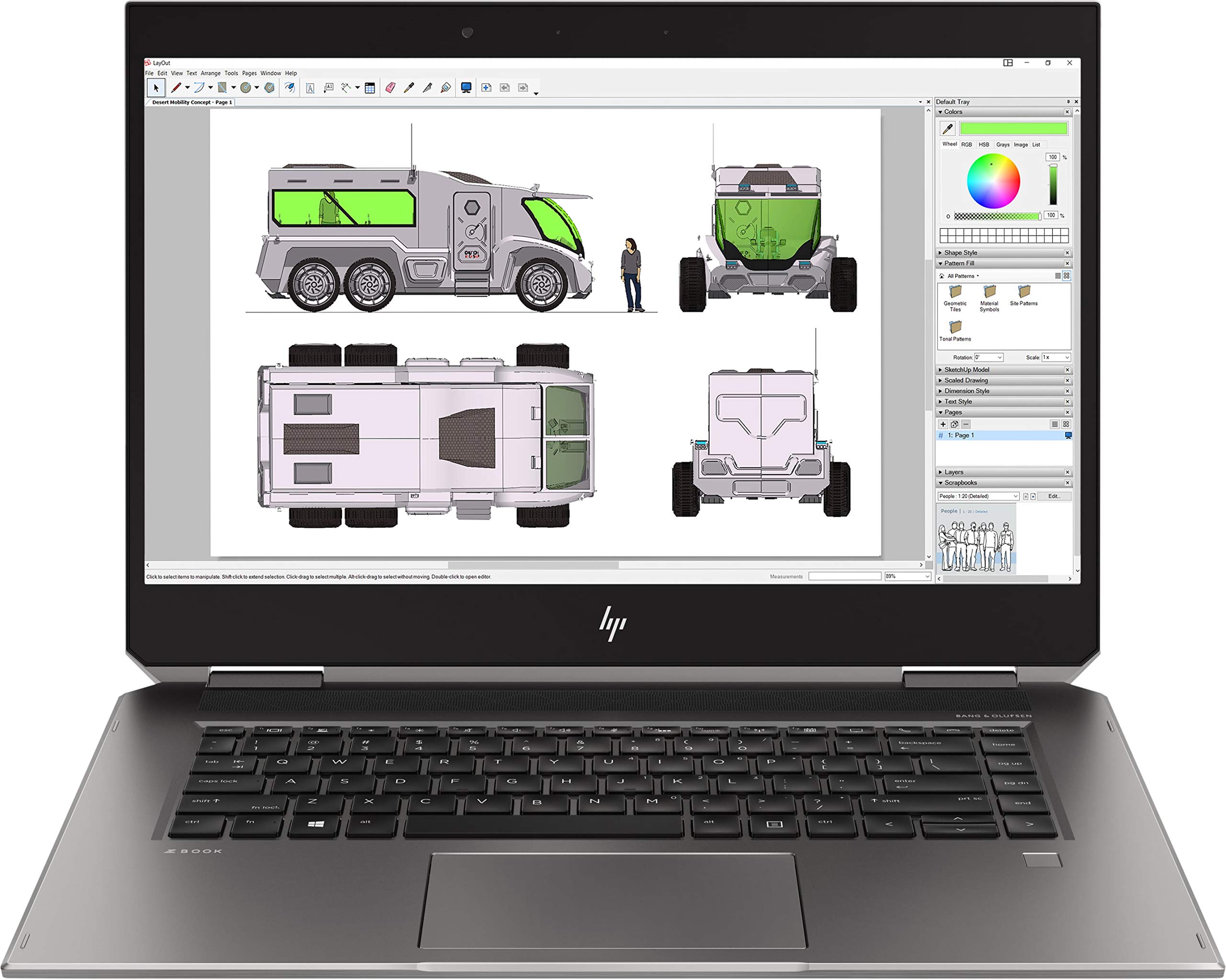 HP Zbook Studio X360 G5 15.6" Touchscreen 2 in 1 Mobile Workstation - Core i7 i7-8750H - 16 GB RAM - 256 GB SSD - Windows 10 Pro - in-Plane Switching (IPS) Technology - English Keyboard