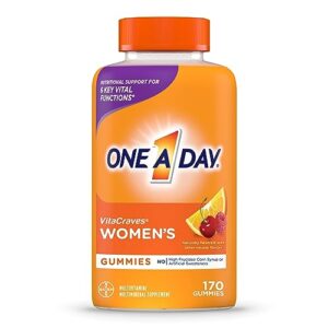 one a day women’s multivitamin gummies, multivitamin for women with vitamin a, c, d, e and zinc for immune health support*, calcium & more, 170 count