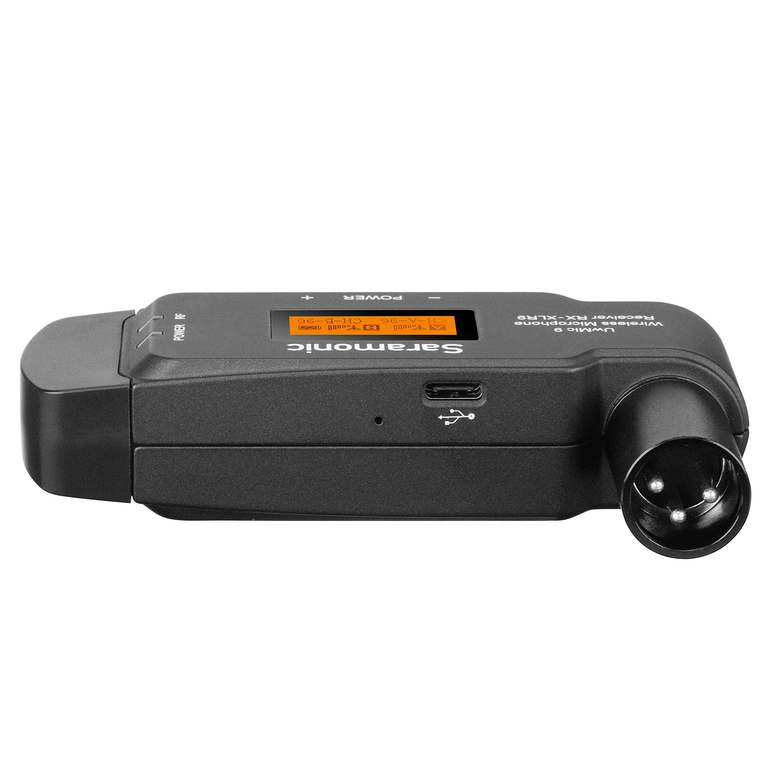 Saramonic Uwmic9 Rx-XLR9 Compact Plug-On Dual-Channel Uhf Wireless Receiver (UWMIC9RX-XLR9)