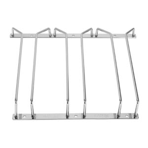 Dianoo Wine Glass Rack Under Cabinet Hanging Wire Stemware Rack Holder With Screws Chrome Finish 27cm 3 Rows
