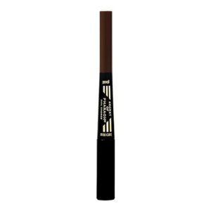 dual eye brow pencil natural espresso - 2-in-1 eye brow pencil and eyebrow gel masacara, stay on all day, perfect for feathering in hair like stroke, flawless brows, cruelty free