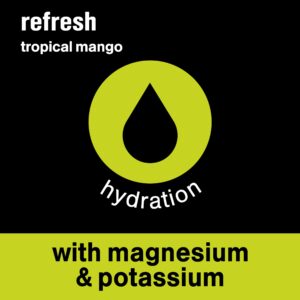 vitaminwater refresh electrolyte enhanced water w/ vitamins, tropical mango drinks, 20 fl oz, 12 Pack