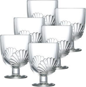 la rochere set of 6, belle isle 10 oz wine glasses, drinkware set, one size, clear