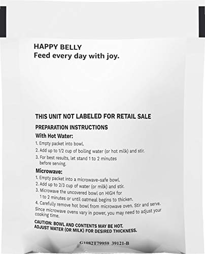 Amazon Brand - Happy Belly Instant Oatmeal, Apple & Cinnamon, Maple & Brown Sugar, 30.33 oz, 1.51 ounce (Pack of 20)