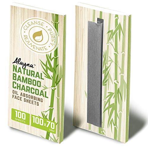 Oil Blotting Sheets for Face Natural Bamboo Charcoal Blotting Paper for Oily Skin Oil Absorbing Tissues Beauty Blotters Remove Excess Shine Organic Blot Papers For Make UpFacial & Skin Care 3 Pack
