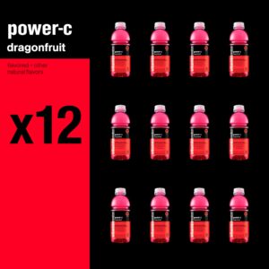 vitaminwater power-c electrolyte enhanced water w/ vitamins, dragonfruit drinks, 20 fl oz, 12 Pack