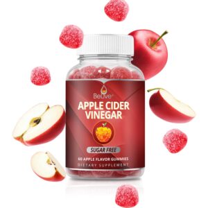 BeLive Apple Cider Vinegar Gummies - ACV Gummies Without Sugar I Detox & Cleanse Digestive Health I Alternative to Capsules, Vegan, Keto Friendly, Non-GMO, Gluten Free | 60 Ct