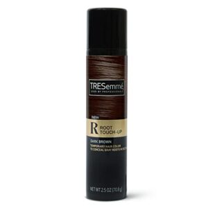 tresemmé root touch-up temporary hair color dark brown hair ammonia-free, peroxide-free root cover up spray 2.5 oz