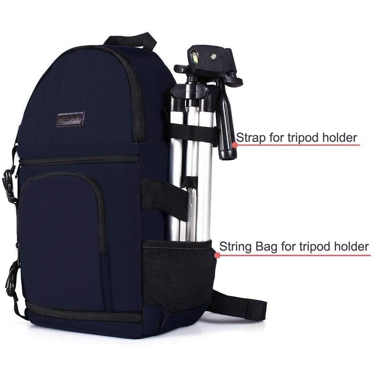 MOSISO Camera Sling Bag, DSLR/SLR/Mirrorless Camera Case Shockproof Photography Camera Backpack with Tripod Holder & Removable Modular Inserts Compatible with Canon/Nikon/Sony/Fuji, Navy Blue