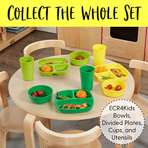 ECR4Kids My First Meal Pal Drinking Cups, Kids Plastic Tableware, Stackable and Dishwasher Safe, Stackable Tumblers for Baby, Toddler and Child Feeding, 3-Pack - Citrus