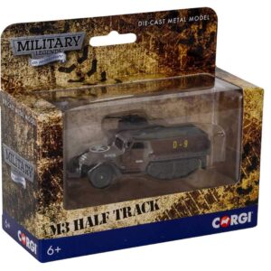 Corgi Diecast M3 Half Track Normandy D-Day WWII Military Legends in Miniature Fit The Box Scale CS90631