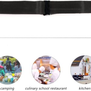 QCWN Waxed Canvas Chef Knife Roll Bag Heavy Duty Knife Roll Case Storage Knife Cutlery Carrier Kitchen Roll Tool Bag Case with 6 Slots Wrapping Strap Best Gift For Cooking Chefs(Black)