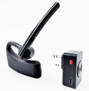 radtel walkie talkie bluetooth headset, bluetooth earpiece with noise cancelling mic, compatible baofeng kenwood quansheng radios uv-k5 uv-5r & more. (updated version) (original)