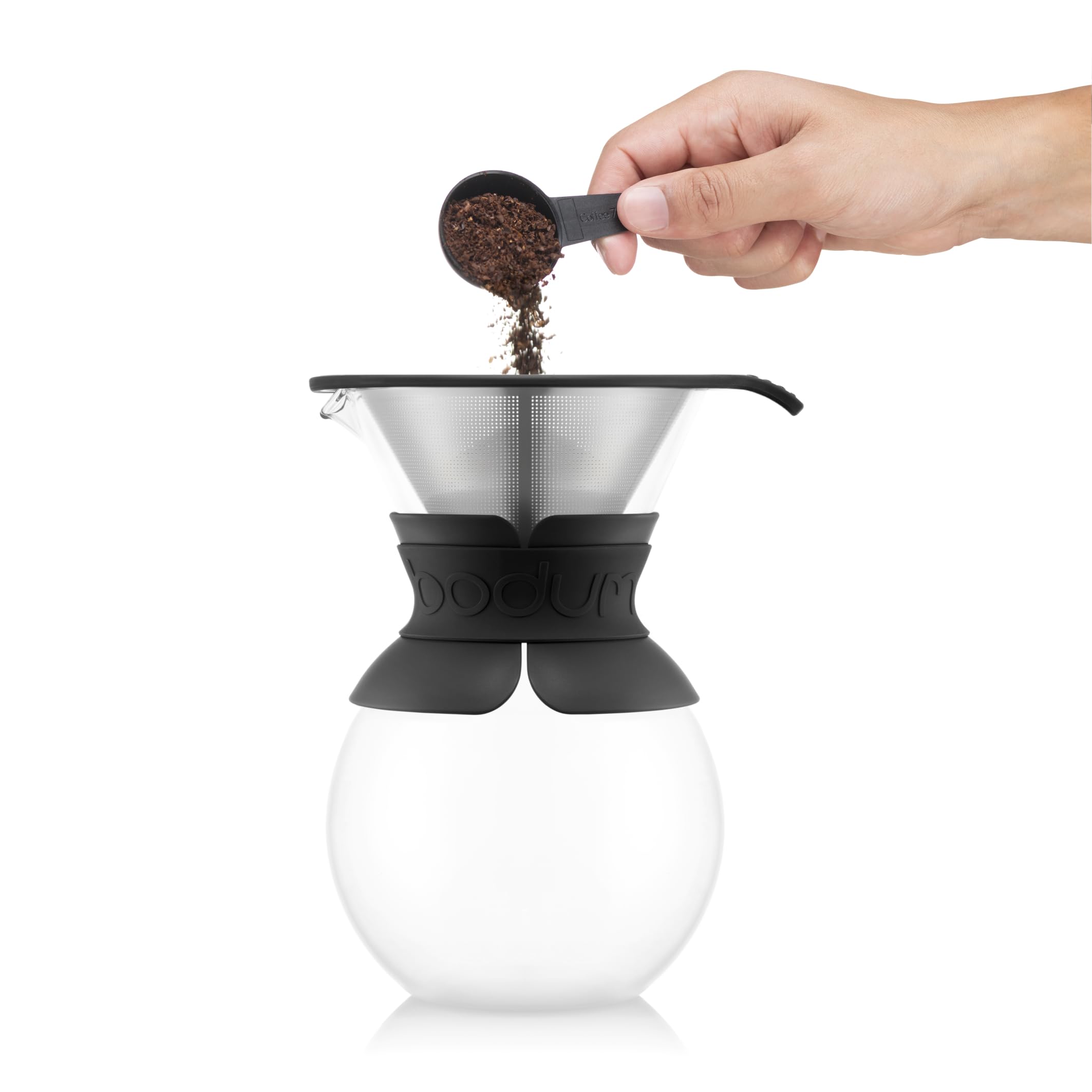 Bodum Pour Over Coffee Maker with Permanent Filter, Black, 34 oz.