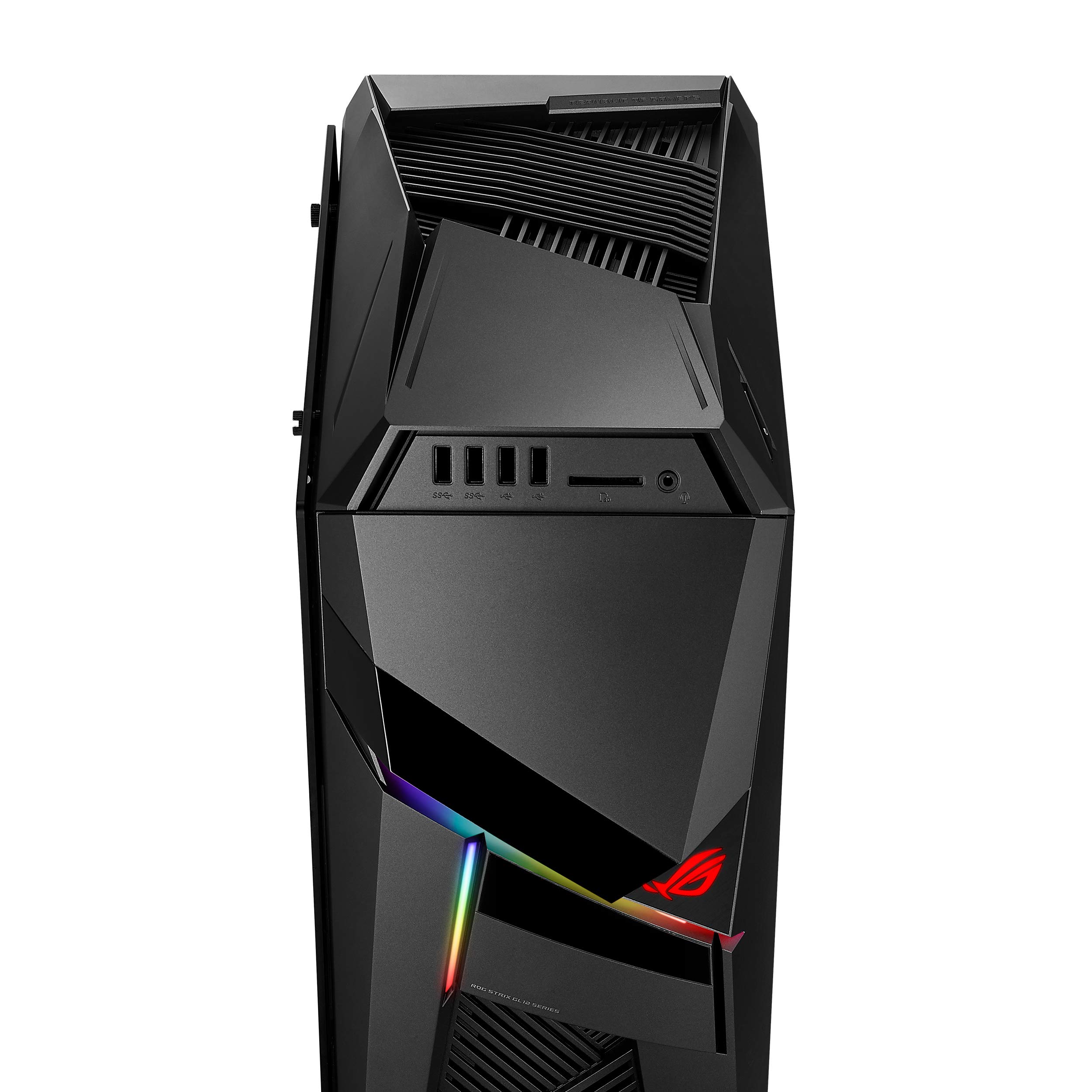 ROG Strix GL12 Gaming Desktop, Overclocked 9th Gen Intel Core i7-9700K, NVIDIA GeForce RTX 2070 8GB, 16GB DDR4 RAM, 512GB SSD + 1TB HDD, Windows 10, Black/Grey - GL12CX-DS771