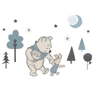 lambs & ivy forever pooh wall decals, multicolor