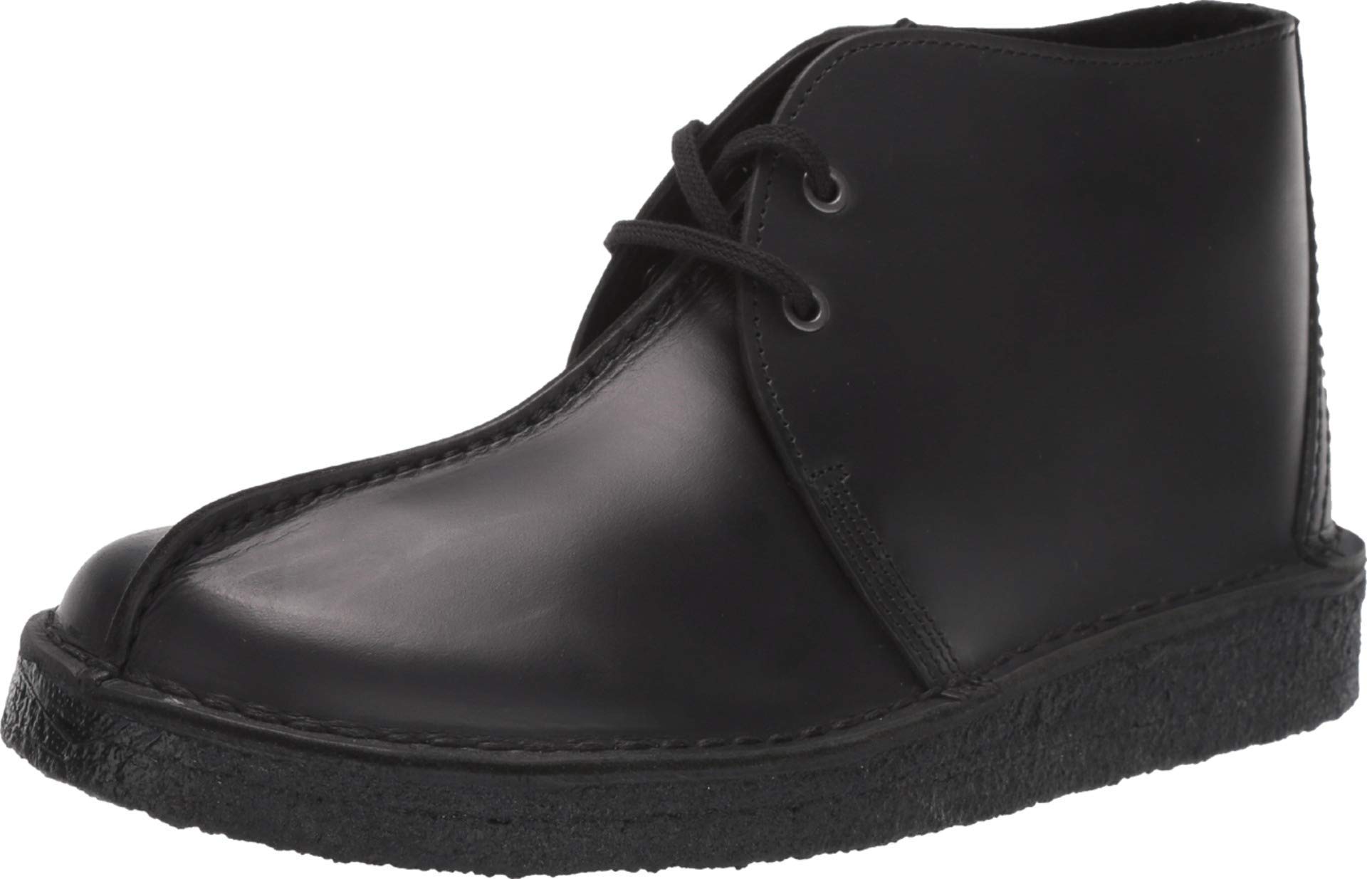 Clarks Men's Desert Trek Hi Chukka Boot, Black Polished, 10.5 M US