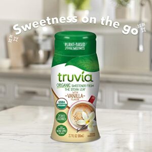 Truvia Organic Zero-Calorie Liquid Stevia Sweetener, 2.7 fluid ounce bottle, Vanilla flavor