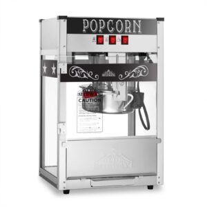 olde midway commercial popcorn machine maker popper with 8-ounce kettle - black