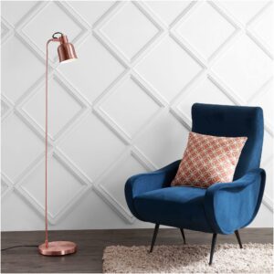 JONATHAN Y JYL6113A Brandon 57" Metal Task LED Floor Lamp, Contemporary, Transitional, Modern, Minimalist, Office, Living Room, Dining Room, Bedroom, Kitchen, Foyer, Hallway, Copper