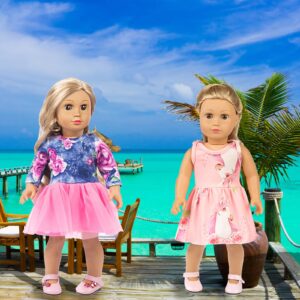 Ebuddy 18 Inch Doll Clothes Doll Accessories 10 Sets Fashion Doll Clothes and Accessories Fit for 18 inch Girl Doll,Most 18 Inch Dolls(No Doll)