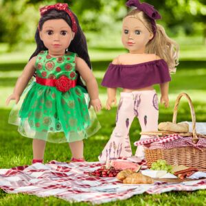 Ebuddy 18 Inch Doll Clothes Doll Accessories 10 Sets Fashion Doll Clothes and Accessories Fit for 18 inch Girl Doll,Most 18 Inch Dolls(No Doll)