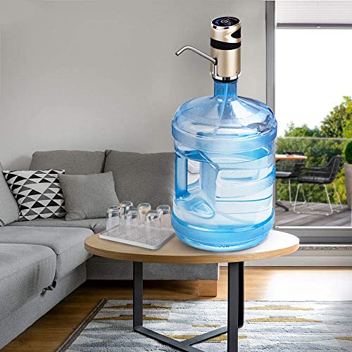 Water Pump for 5 Gallon Jug, Electric 5 Gallon Water Dispenser USB Charging Water Bottle Pump Universal Water Jug Dispenser with Child Lock and Automatic Off