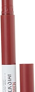 Maybelline Super Stay Ink Crayon Lipstick Makeup, Precision Tip Matte Lip Crayon with Built-in Sharpener, Longwear Up To 8Hrs, Make It Happen, Berry Red, 1 Count