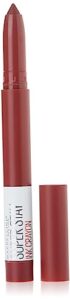 maybelline super stay ink crayon lipstick makeup, precision tip matte lip crayon with built-in sharpener, longwear up to 8hrs, make it happen, berry red, 1 count