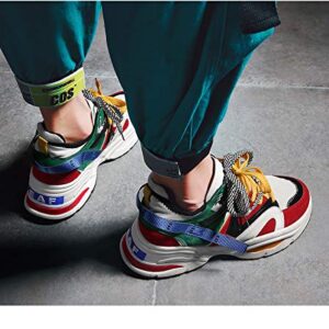 Men's Retro Color Blocked Fashion Sneakers Sport Running Shoes Walking Casual Athletic Shoes(1,10)