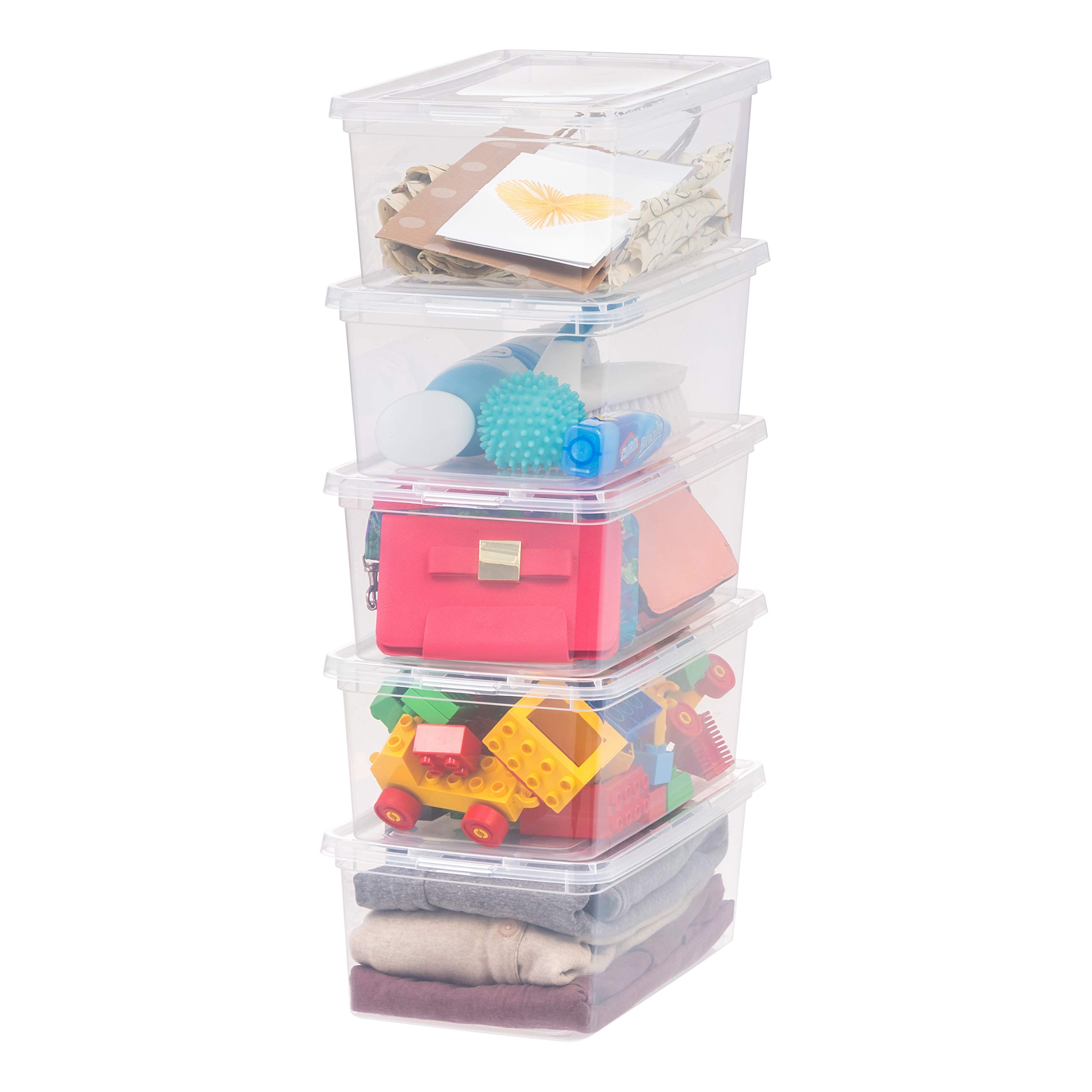 5 Quart Clear Storage Box, 18 Pack