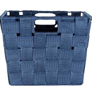 Wenko Adria S Storage Basket White Polypropylene 30 x 15 x 20 cm, blue, Small