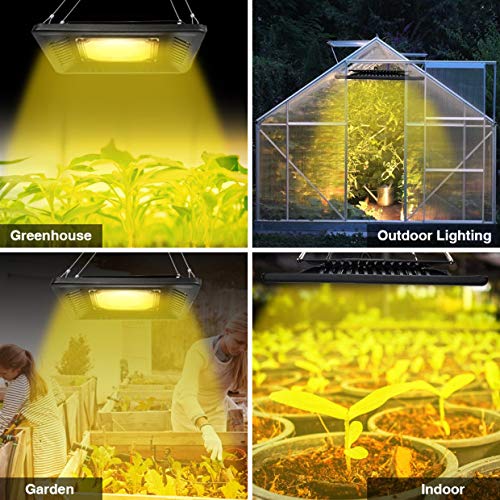 Relassy 150W Waterproof Plant Light, Outdoor Grow Light,Sunlike Led Grow Light,Full Spectrum LED Grow Lamp,Without Noise,Ultra Thin,Heat Dissipation,for Seedling Growing Blooming Fruiting