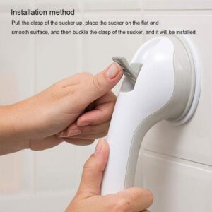 RedDreamer Suction Grab Bar, Portable Shower Suction Handle Bar Suction Grip Bar Bathtub Handle with Strong Hold Suction Cup Fitting and Rapid Release for Bathroom/Shower/Bathtub, Set of 2