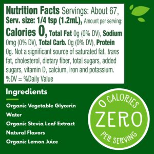 Truvia Organic Zero Calorie Liquid Stevia Sweetener Bottle, Original flavor, 2.7 fl. oz.