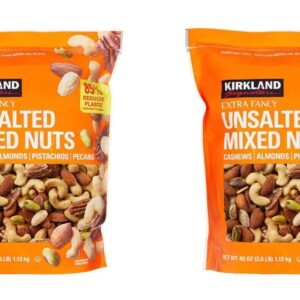 Kirkland Signature QNKDQK Extra Fancy Unsalted Mixed Nuts 2.5 (LB), 2 Pack of 40 Ounce, 99451458768