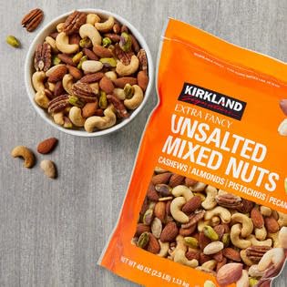 Kirkland Signature QNKDQK Extra Fancy Unsalted Mixed Nuts 2.5 (LB), 2 Pack of 40 Ounce, 99451458768