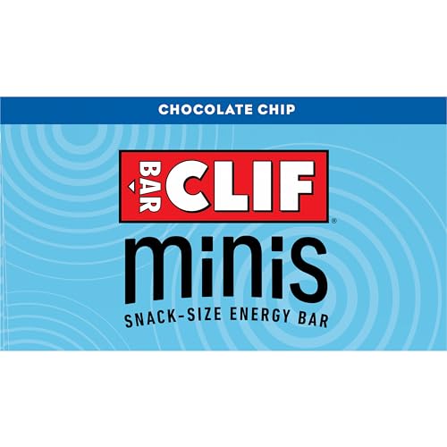 Clif Bar Minis - Chocolate Chip - Made with Organic Oats - 4g Protein - Non-GMO - Plant Based - Snack-Size Energy Bars - 0.99 oz. (20 Pack)