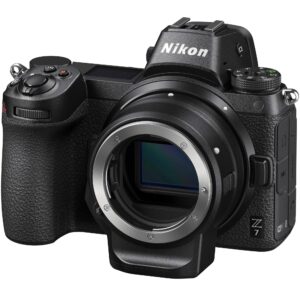 Nikon Z7 45.7MP FX-Format Full-Frame 4K Mirrorless Camera (Body) with FTZ Mount Adapter for NIKKOR F-Mount Lenses (Renewed)