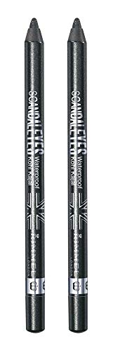 Rimmel Scandaleyes Waterproof Kohl Kajal Liner, Sparkling Black, 0.04 oz, Pack of 2