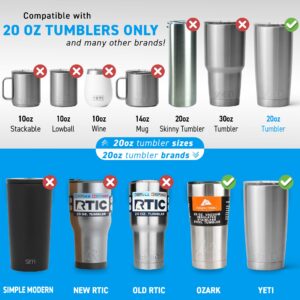 20/10 OZ - 3 Replacement Lids for Yeti Tumblers like Yeti Lids - 3.3 Inch Diameter - Spill Proof Lids for Yeti Tumblers - Tumbler Lid for Replacement Yeti Cup Lid 20 & 10 oz Tumbler Lids