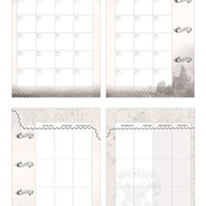 Paper House Productions Harry Potter 12 Month Undated 9.5" Planner with Month and Event Flag Stickers - Hogwarts at Night