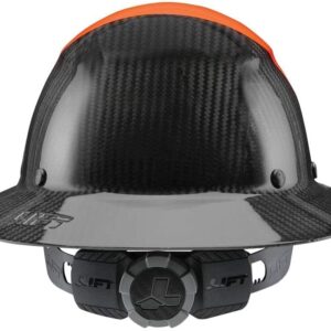 LIFT Safety DAX Fifty 50 Carbon Fiber Full Brim Hardhat (Orange)