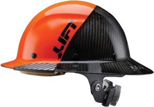 lift safety dax fifty 50 carbon fiber full brim hardhat (orange)