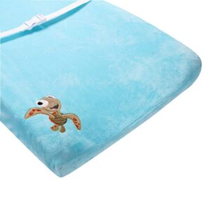 Coral Velvet Nursery Diaper Changing Table Cover Baby Girl Baby Boy Diaper Changing Pad Cover 1PC (Blue Turtle)