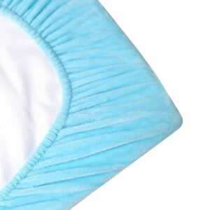 Coral Velvet Nursery Diaper Changing Table Cover Baby Girl Baby Boy Diaper Changing Pad Cover 1PC (Blue Turtle)