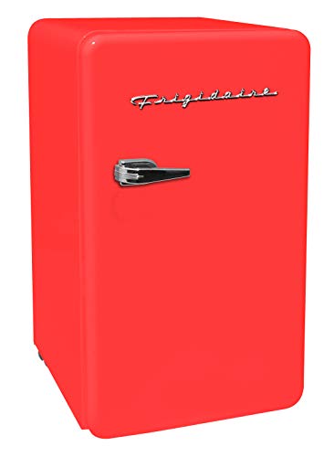 FRIGIDAIRE EFR372-RED 3.2 Cu Ft Red Retro Compact Rounded Corner Premium Mini Fridge