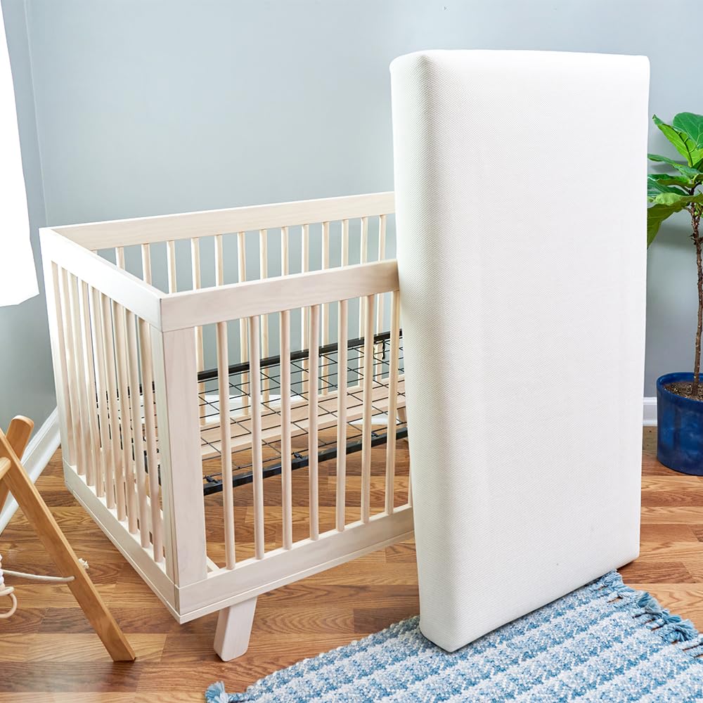 Naturepedic Organic Crib Mattress - 2-Stage 252 Coil Infant & Toddler Mattress with Protector Pad - Waterproof, Breathable & Non-Toxic Mattress for Baby and Toddler Bed