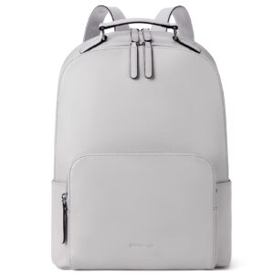 bostanten genuine leather backpack purse for women 15.6 inch laptop backpack large travel college shoulder bag grey